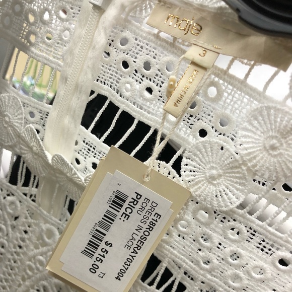 Maje Roseray long lace Dress size 3 - Picture 5 of 7